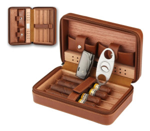 porta charutos de couro mato grosso